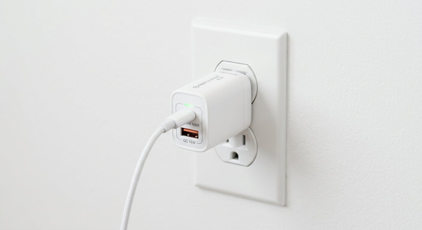 1 cargador de celulares pared rapido de tipo c y usb 2 puertos